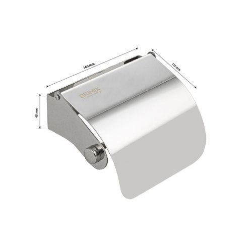 Держатель для туалетной бумаги BRIMIX 79907 из нержавеющей стали, хром