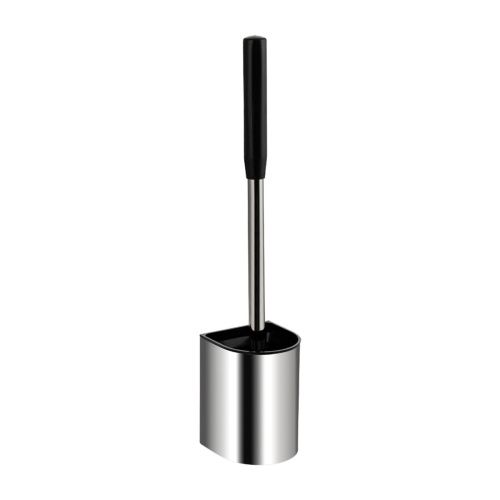 Ёрш для унитаза GFmark 80171 настенный хром, из нержавеющей стали, с силиконовой щеткой, с универсальным креплением (самоклеящееся/дюбель)