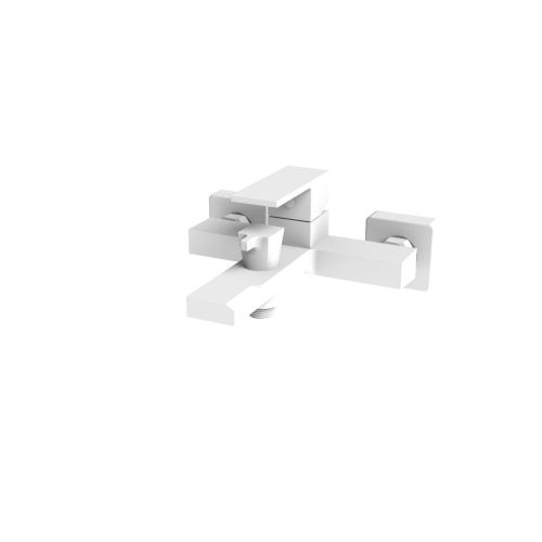 Смеситель для ванны Knotlor Stable KN-22/WY с коротким изливом, белый матовый