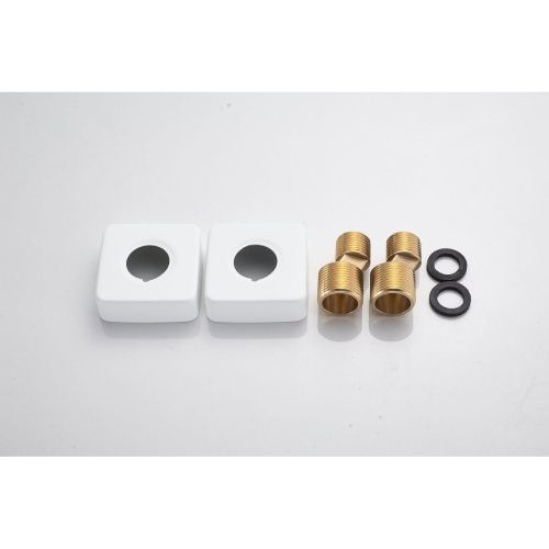Смеситель для ванны Knotlor Stable KN-22/WY с коротким изливом, белый матовый
