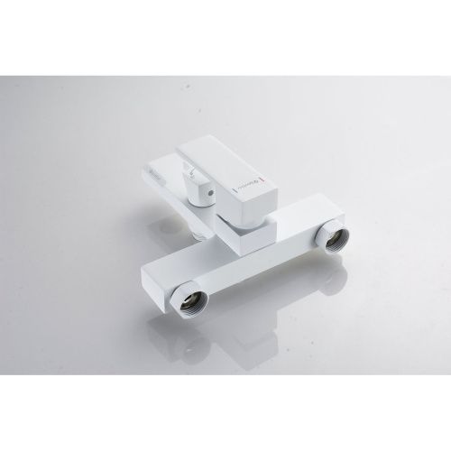 Смеситель для ванны Knotlor Stable KN-22/WY с коротким изливом, белый матовый