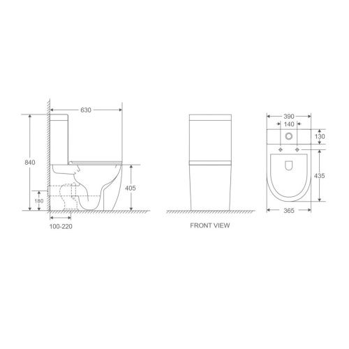 Унитаз-компакт D&K Matrix DT1397516 Торнадо сиденье микролифт белый