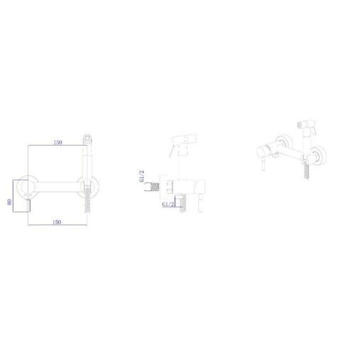 Гигиенический душ RUSH Melos SUS1101-99 из нержавеющей стали