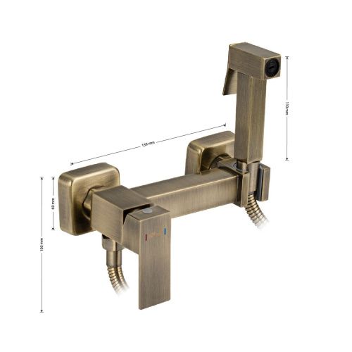 Смеситель для бидe GFmark 20486 Бронза из нержавеющей стали