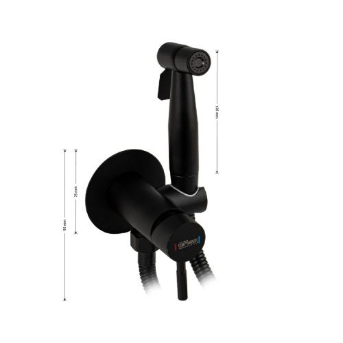 Смеситель для бидe GFmark 20722 встраиваемый Черный из нержавеющей стали