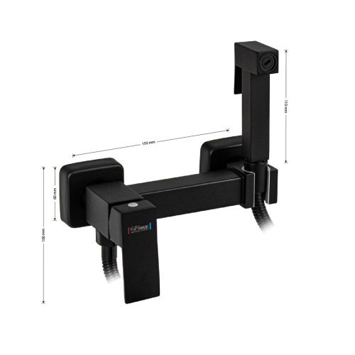 Смеситель для бидe GFmark 20485 Черный из нержавеющей стали