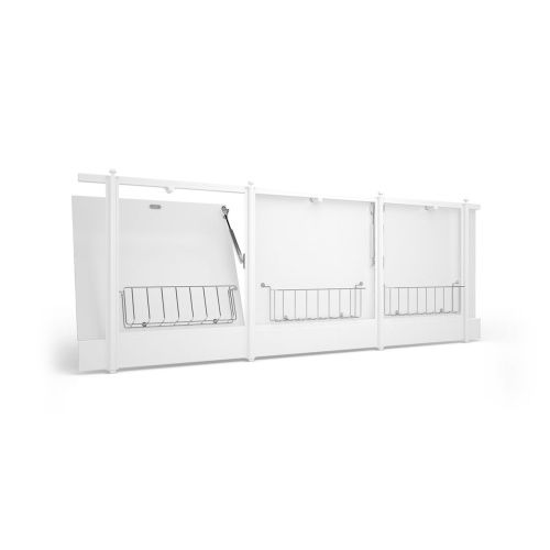 Экран под ванну с откидными дверцами 1490х540-580 мм МЕТАКАМ белый, ПВХ