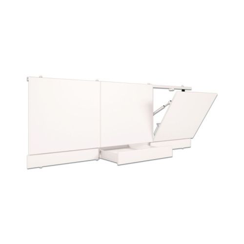 Экран под ванну с выдвижным ящиком 1690х540-580 мм МЕТАКАМ белый, ПВХ