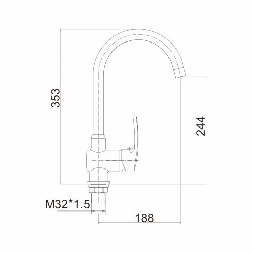 Смеситель для кухни FASHUN A4066 хром