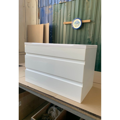 Тумба для ванны подвесная AGATA АТ100-851 Лофт 100 2 ящика краска с раковиной Селена 100