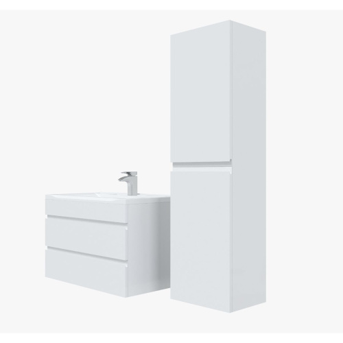 Тумба для ванны подвесная AGATA АТ100-851 Лофт 100 2 ящика краска с раковиной Селена 100