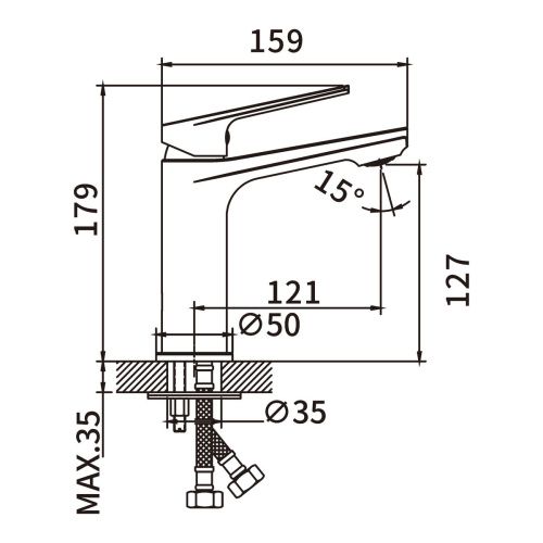 Смеситель для раковины BELZ B10533 хром