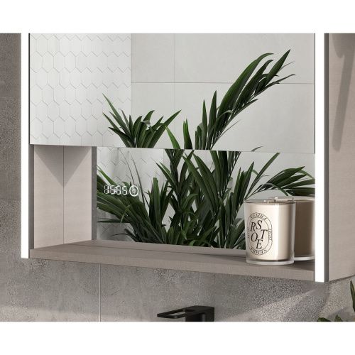 Шкаф зеркальный EQUIL Ferro LED 60 zsFERRO60.R с часами, правый