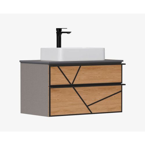 Тумба подвесная EQUIL Ferro 80.2Y tpFERRO80.2Y-11 с раковиной EQUIL керамическая модель 78531