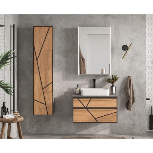 Тумба подвесная EQUIL Ferro 80.2Y tpFERRO80.2Y-11 с раковиной EQUIL керамическая модель 78531