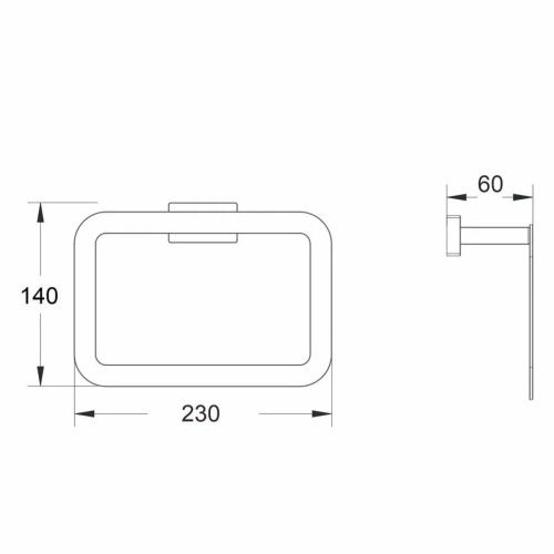 Кольцевой полотенцедержатель Shevanik SG5606 хром