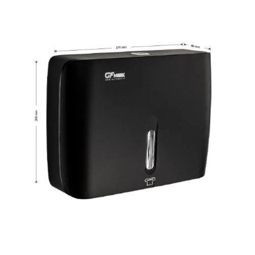 Диспенсер для бумажного полотенца GFmark 9151, пластиковый, черный, для салфеток Z сложения
