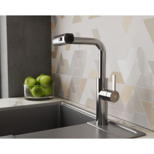 Смеситель для кухни RUSH Tinos TI3732-18 хром, с выдвижной лейкой, поворотным аэратором, 4 режима