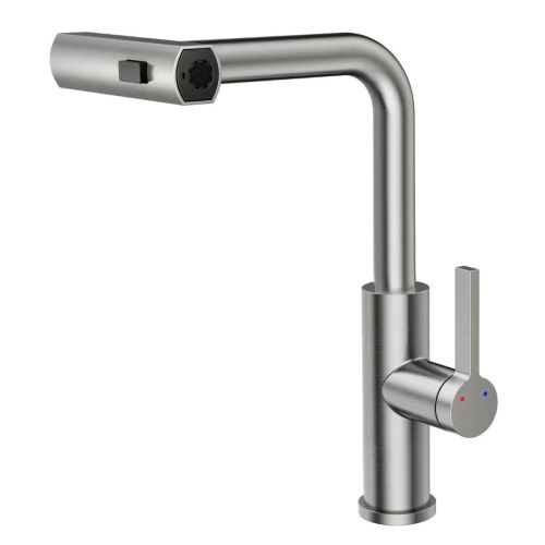 Смеситель для кухни RUSH Tinos TI3732-18 хром, с выдвижной лейкой, поворотным аэратором, 4 режима