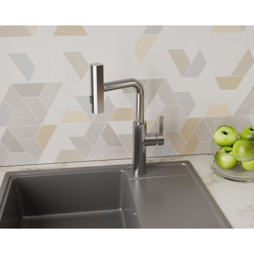 Смеситель для кухни RUSH Tinos TI3732-18 хром, с выдвижной лейкой, поворотным аэратором, 4 режима