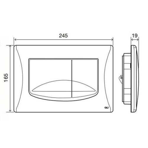 Кнопка механическая двойная OLI RIVER DUAL 638508 пластик, золотой
