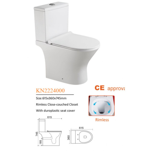 Унитаз  напольный Knois KN2224000 горизонтальный выпуск, душевой тип смыва, микролифт, 61,5х36х74,5 см, Knois, , Knois