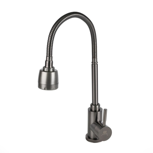 Смеситель для кухни Wasser Zimmer ZM-7728-2Q-750 графит с гибким изливом, SUS304, Смесители Wasser Zimmer, , Wasser Zimmer