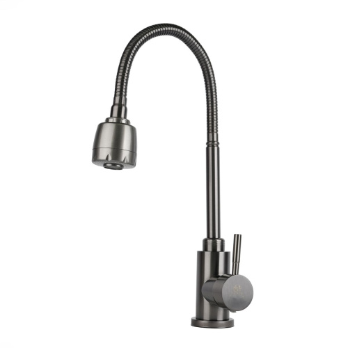 Смеситель для кухни Wasser Zimmer ZM-7728-2Q-750 графит с гибким изливом, SUS304, Смесители Wasser Zimmer, , Wasser Zimmer