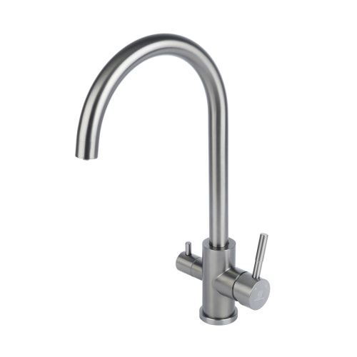 Смеситель для кухни Wasser Zimmer ZM-6008B-Q с подключением к фильтру питьевой воды, графит, SUS304, Смесители Wasser Zimmer, , Wasser Zimmer