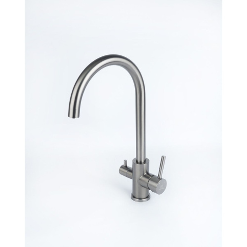 Смеситель для кухни Wasser Zimmer ZM-6008B-Q с подключением к фильтру питьевой воды, графит, SUS304, Смесители Wasser Zimmer, , Wasser Zimmer