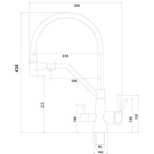 Смеситель для кухонной мойки Fmark FS1162-H01, Коллекция FM62, , SAVOL