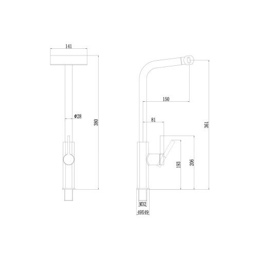 Смеситель для кухонной мойки Fmark FS8266L, Коллекция FS82 NEW, , SAVOL