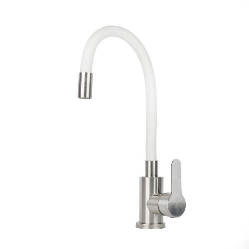 Смеситель для кухни Wasser Zimmer ZM-7721-2A-768 с гибким изливом, излив белый, SUS304, Смесители Wasser Zimmer, , Wasser Zimmer