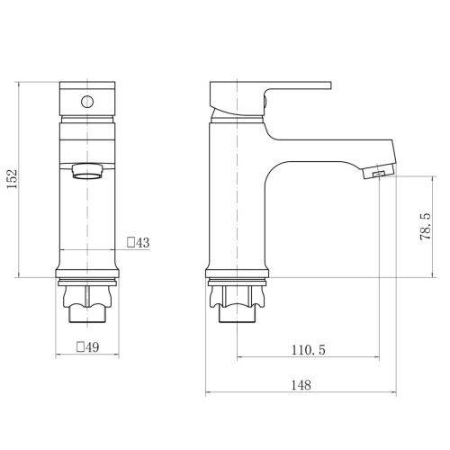 Смеситель для раковины PLStart PD10031, Смесители ТМ PLStart, , FASHUN