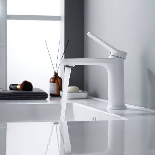 Cмеситель для раковины Shevanik S4301C белый матовый, Коллекция S43, , Shevanik