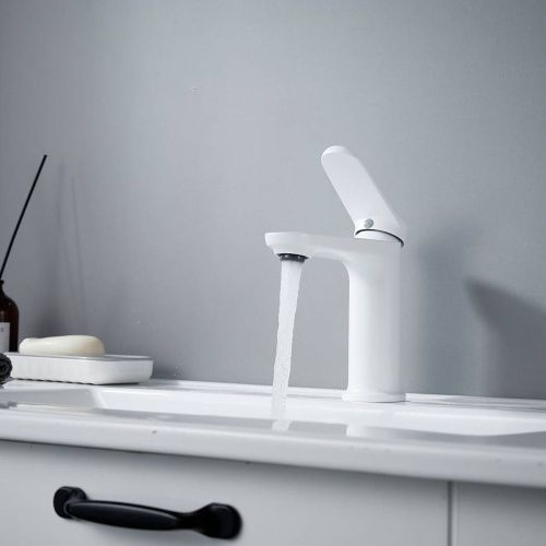 Cмеситель для раковины Shevanik S4301C белый матовый, Коллекция S43, , Shevanik