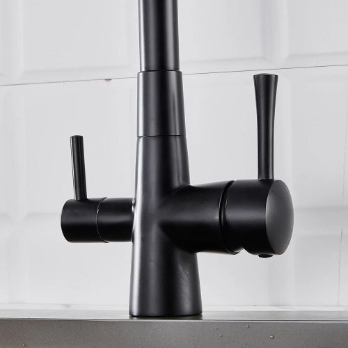 Смеситель для кухни Shevanik S528H с подключением фильтра питьевой воды, черный, Смесители с подключением к фильтру питьевой воды, , Shevanik