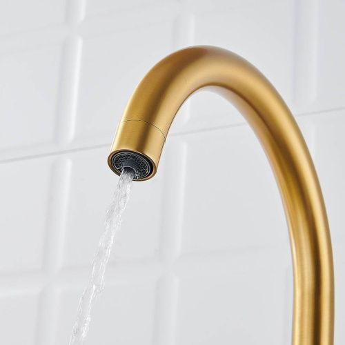 Смеситель для кухни Shevanik S428G с подключением фильтра питьевой воды, SUS304, золотой сатин , Смесители с подключением к фильтру питьевой воды, , Shevanik