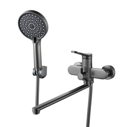 Cмеситель для ванны Shevanik S4322T оружейная сталь, Коллекция S43, , Shevanik