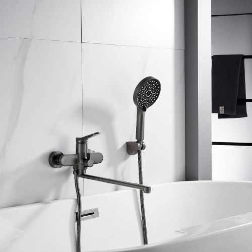 Cмеситель для ванны Shevanik S4322T оружейная сталь, Коллекция S43, , Shevanik