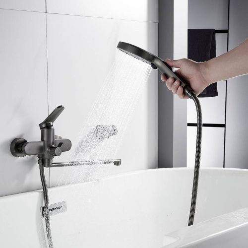 Cмеситель для ванны Shevanik S4322T оружейная сталь, Коллекция S43, , Shevanik