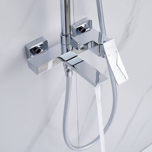 Душевая система Shevanik S4436 верхний душ, лейка, хром, Коллекция S44, , Shevanik