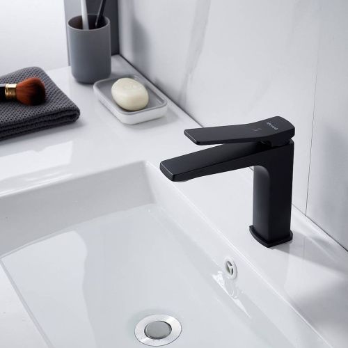 Cмеситель для раковины Shevanik S4601H черный, Коллекция S46, , Shevanik