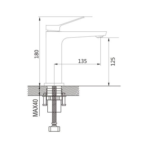 Cмеситель для раковины Shevanik S4601H черный, Коллекция S46, , Shevanik