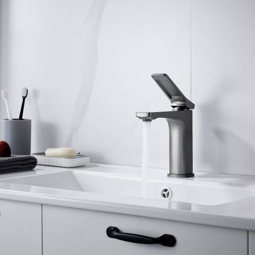 Cмеситель для раковины Shevanik S4601T оружейная сталь, Коллекция S46, , Shevanik