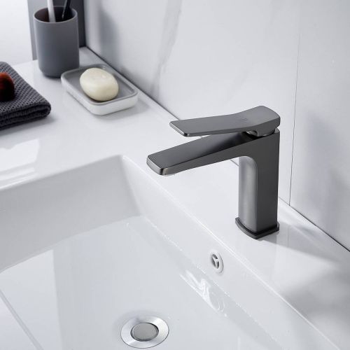 Cмеситель для раковины Shevanik S4601T оружейная сталь, Коллекция S46, , Shevanik