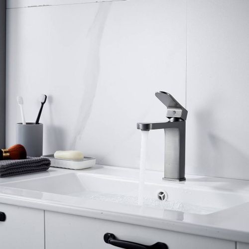 Cмеситель для раковины Shevanik S4501T оружейная сталь, Коллекция S45, , Shevanik