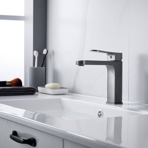 Cмеситель для раковины Shevanik S4501T оружейная сталь, Коллекция S45, , Shevanik