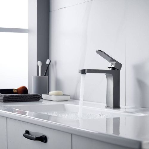 Cмеситель для раковины Shevanik S4501T оружейная сталь, Коллекция S45, , Shevanik