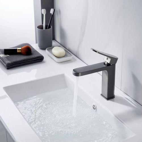 Cмеситель для раковины Shevanik S4501T оружейная сталь, Коллекция S45, , Shevanik